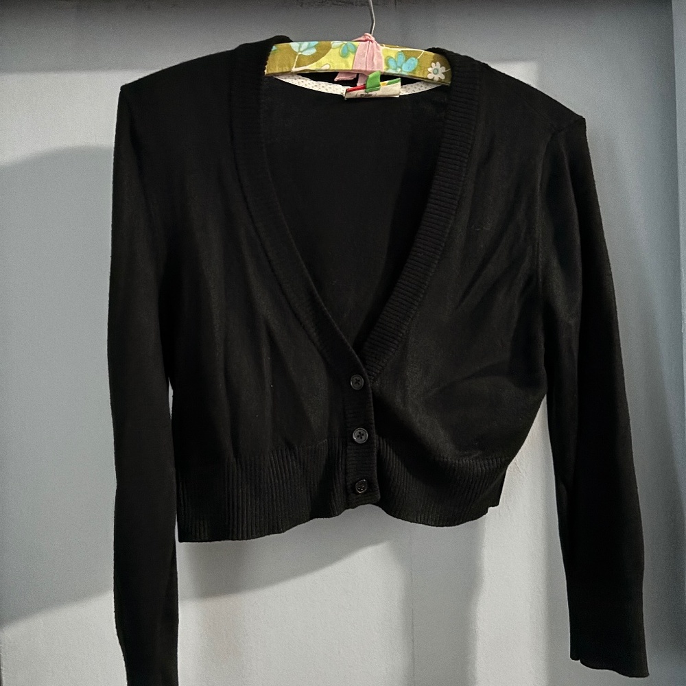 Modcloth Fervour Cropped Cardigan / Black